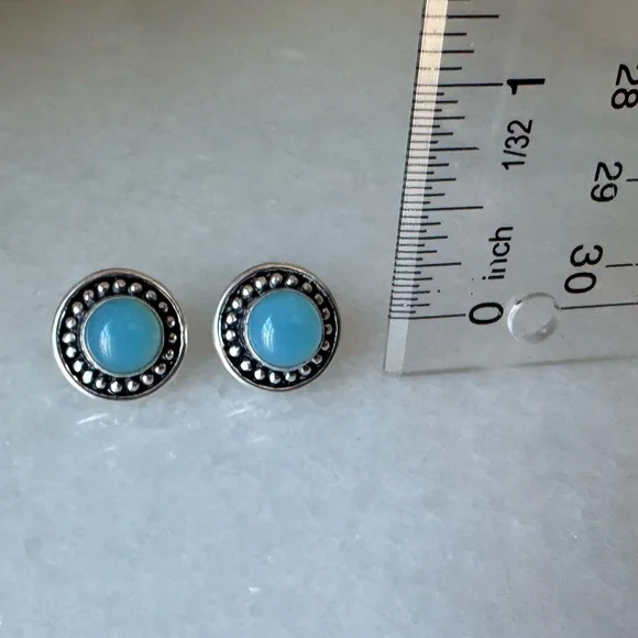 NWOT Sundance Tranquil Cirque Earrings, Blue Chalcedony, Sterling Silver